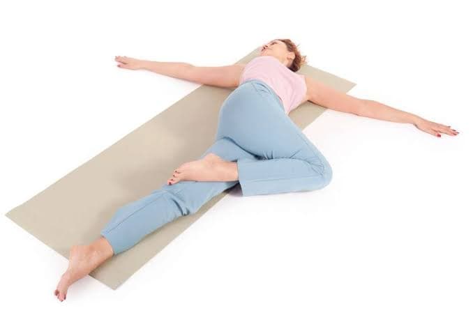 Supine twist for lower back pain