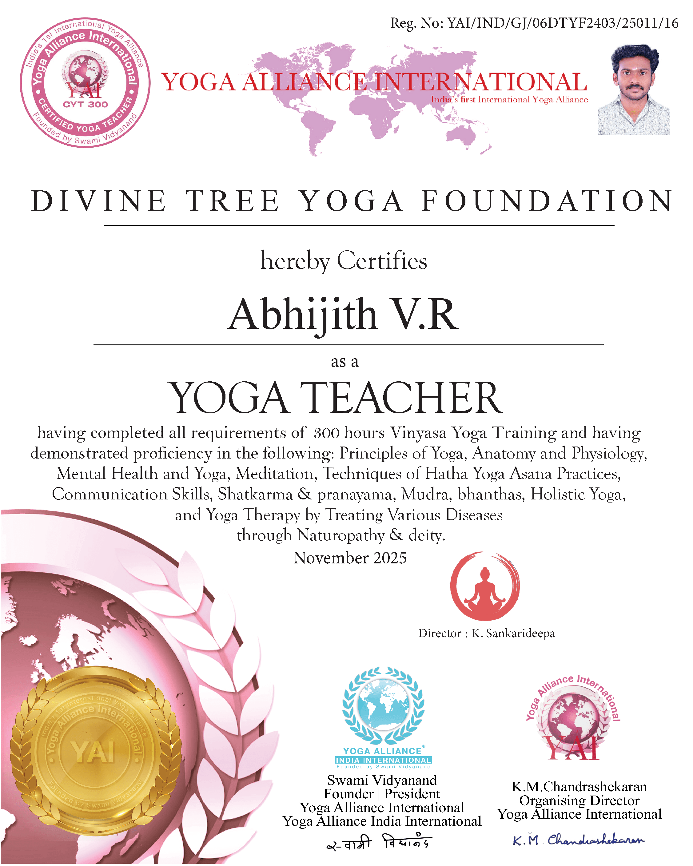 Abhijith V.R certificate