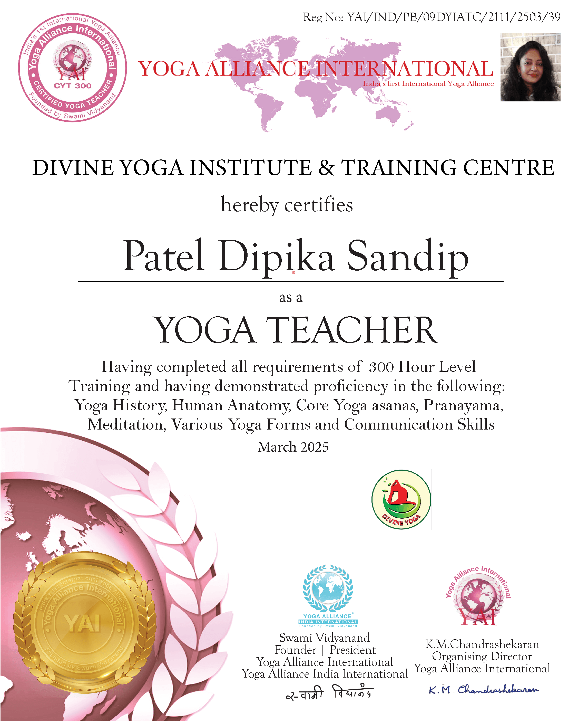 Patel Dipika Sandeep certificate