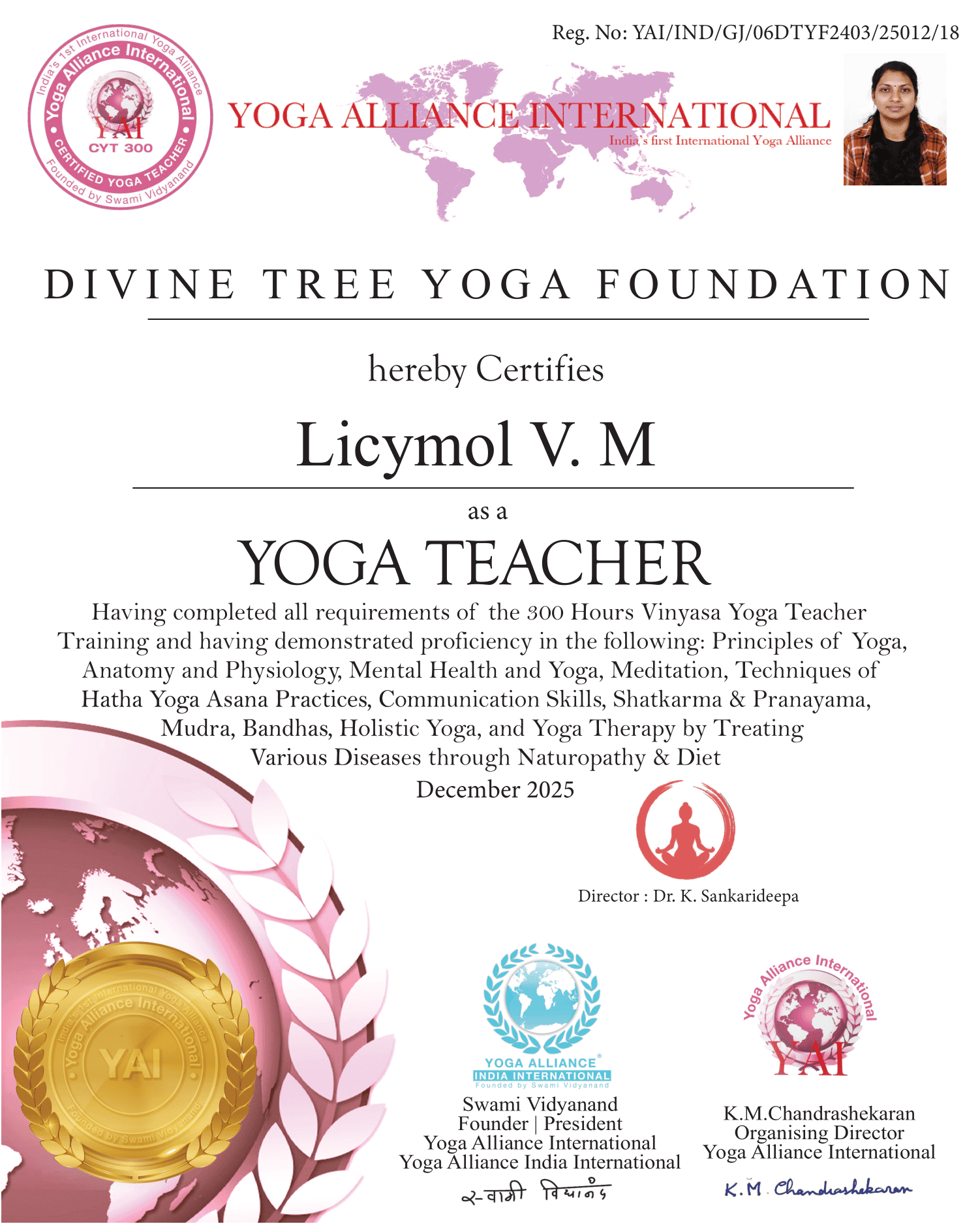 LICYMOL V. M certificate